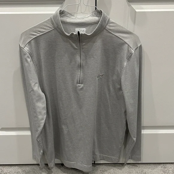 Greg Norman Collection Men's Light Gray Quarter-Zip Sweater - Picture 1 of 1